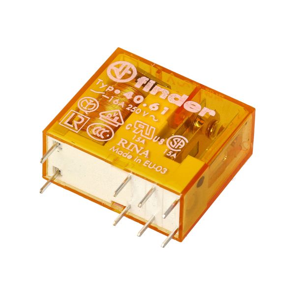 PCB/Plug-in Rel. 5mm.pinning 1CO 16A/12VAC/AgCdO (40.61.8.012.0000) image 4
