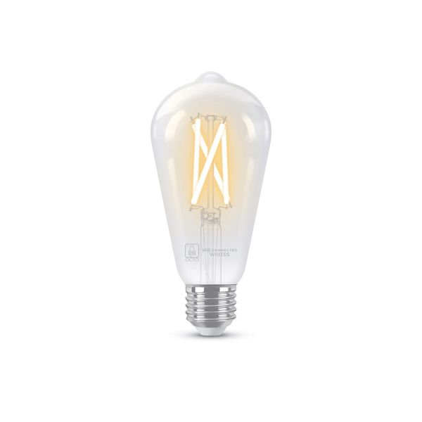 OCTO WiZ Connected ST64 Tunable White Smart Filament Lamp Clear E27 7W image 1