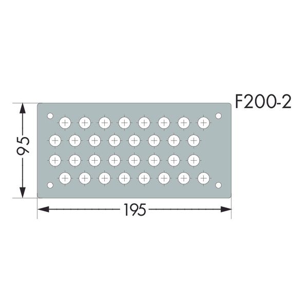 Flange plate F200-2 flange plate WxH (195x95 mm) image 2