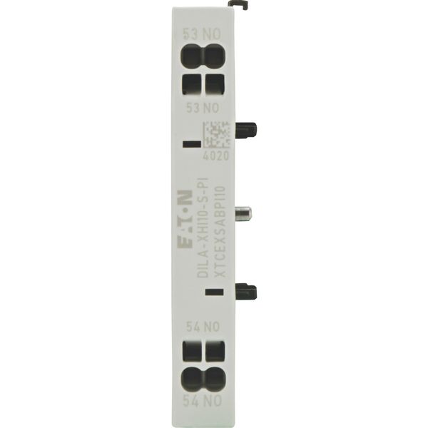 Auxiliary contact module, 1 pole, Ith= 16 A, 1 N/O, Side mounted, Push in terminals, DILA, DILM7 - DILM15 image 8