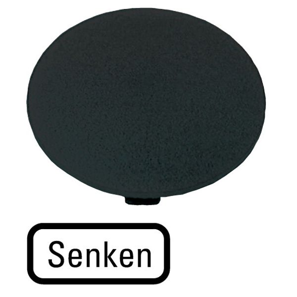 Button plate, mushroom black, DECREASE image 1