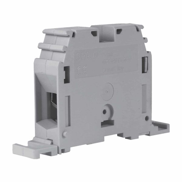 Screw terminal block 70mm2, panel mounting, grey color image 1