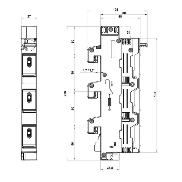 TYTAN R, D02, 3-pole for 60mm busbar-system, 35A complete image 4