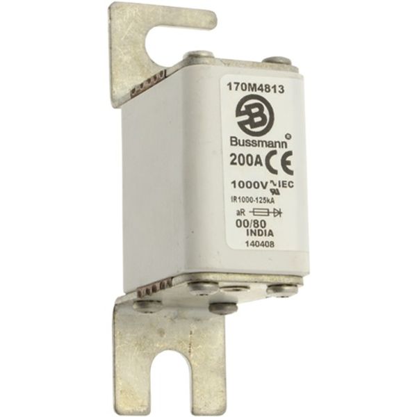 Fuse-link, high speed, 160 A, AC 1000 V, size 00, 30 x 47 x 98 mm, aR, DIN, IEC, single indicator image 4