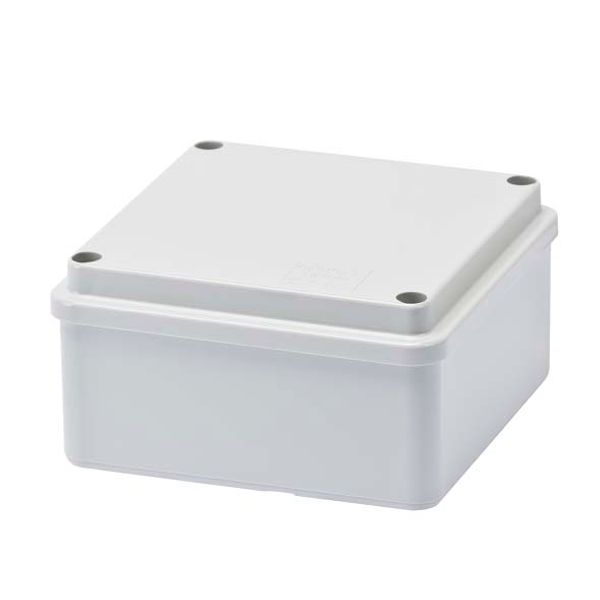 JUNCTION BOX WITH PLAIN SCREWED LID - IP56 - INTERNAL DIMENSIONS 100X100X50 - SMOOTH WALLS - GREY RAL 7035 image 2