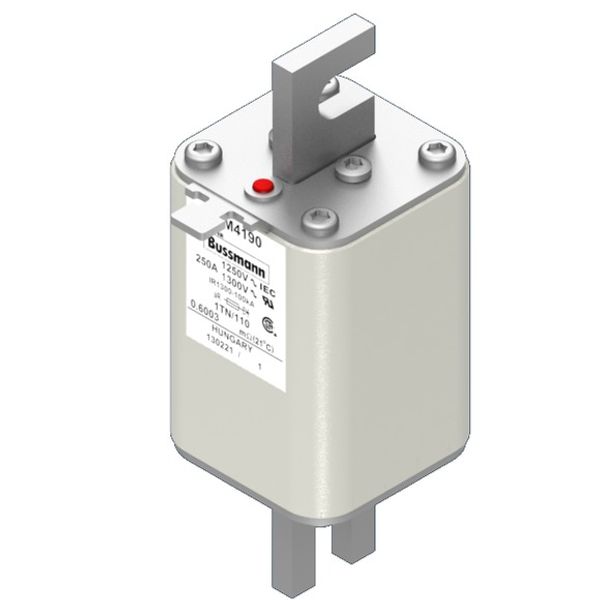 Fuse-link, high speed, 250 A, AC 1250 V, size 1, 53 x 66 x 138 mm, aR, DIN, IEC, type T indicator image 2