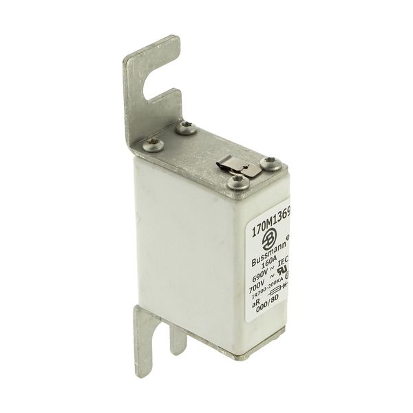 Fuse-link, high speed, 160 A, AC 690 V, DIN 000, 21 x 40 x 100 mm, aR, DIN, IEC, single indicator image 16