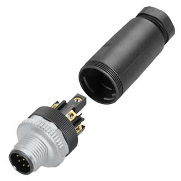 RF connector M12 8-pole, male, straight, Screw terminal minimum order quantity 5 units. SIMATIC RFM12, image 1