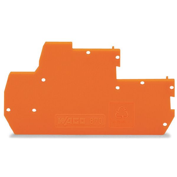 End and intermediate plate 1 mm thick orange image 1