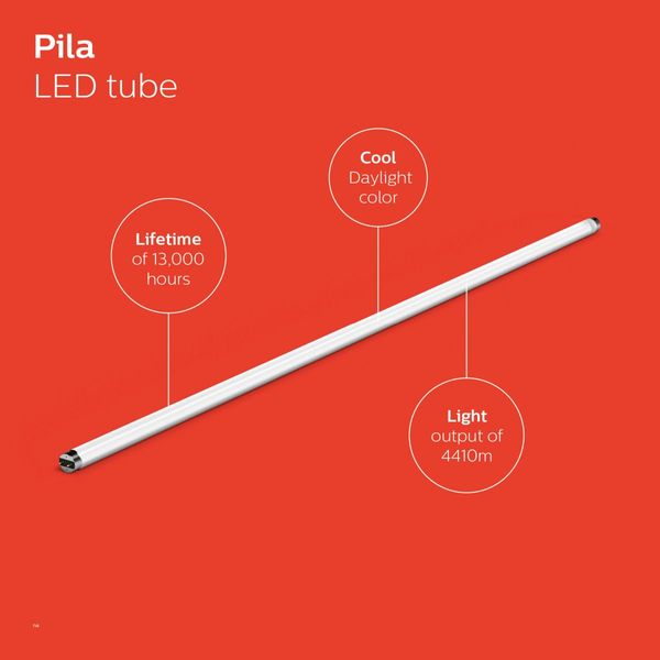 Pila Luminaires, Waterproof, 36 W, L1200 mm, 4000 lm, 4000 K, Symmetrical, Opal, IP65, IK08 image 6