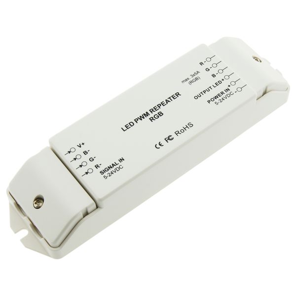 Repeater PWM RGB LED, 3x5A, 180W/12V, 360W/24V image 1