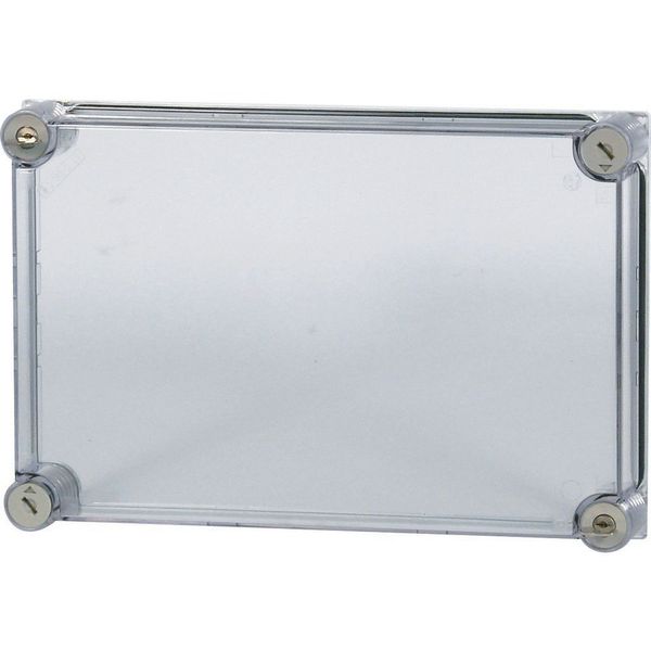 Cap, transparent smoky gray, lockable, HxWxD=250x375x25mm image 4