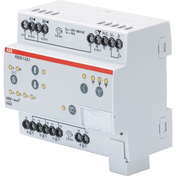 FCC/S1.3.2.1 Fan Coil Controller, 3 x 0-10 V, Manual Operation, MDRC image 1