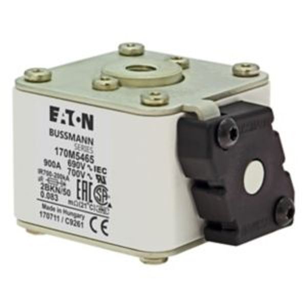 Fuse-link, high speed, 900 A, AC 690 V, size 2, aR, IEC, UL, single indicator image 5