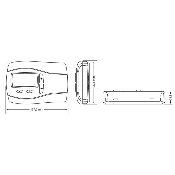 Digital clock thermostat, floor controller, 230V, 1 changeover contact, potential-free, 16A, image 3