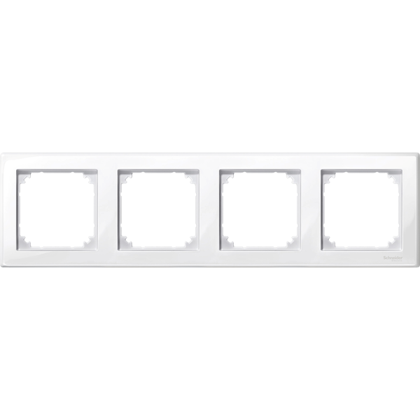 M-Smart frame, 4-gang, polar white, glossy image 3