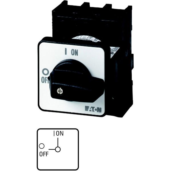 On-Off switch, P1, 32 A, flush mounting, 3 pole + N, Emergency switching off function, with red thumb grip and yellow front plate image 2