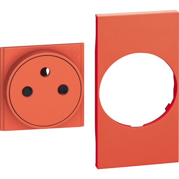 L.NOW-FR/BEL FLAT SOCKET COVER 2M RED image 1