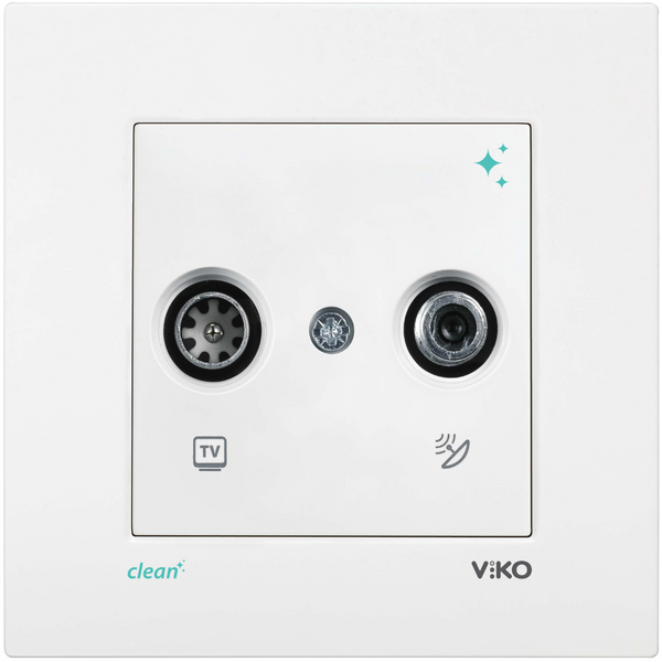 Karre Clean White Sat Socket Trans (Sat-TV) (8-11dB) image 1
