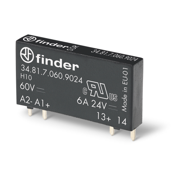 Ultra-Slim PCB relay SSR 1NO 6A/24VDC out. 60VDC/Sensitive (34.81.7.060.9024) image 2