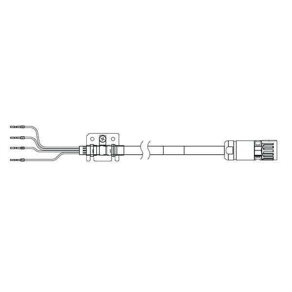 1S series servo motor power cable, 5 m, non braked, 400 V: 7.5 kW image 4