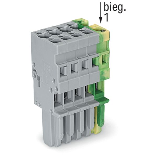 1-conductor female connector CAGE CLAMP® 4 mm² green-yellow/gray image 3