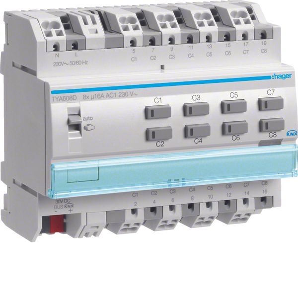 Output module 8x 16A (C)/230V~, KNX image 1