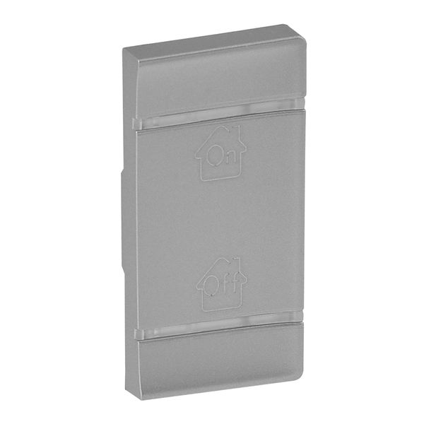 Cover plate Valena Life - GEN/ON/OFF marking - right-hand side mounting - alu image 1