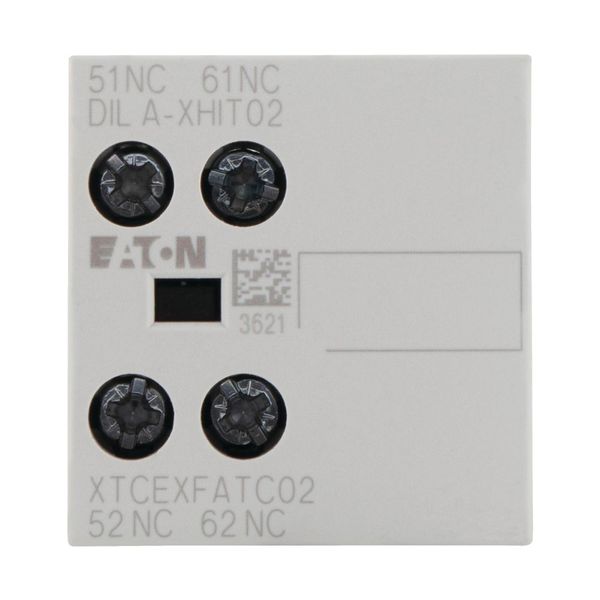 Auxiliary contact module, Type: high version, 2 pole, Ith= 16 A, 2 NC, Front fixing, Screw terminals, MSC image 6