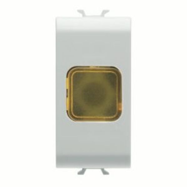 SINGLE INDICATOR LAMP - AMBER - 1 MODULE - SATIN WHITE - CHORUSMART image 1