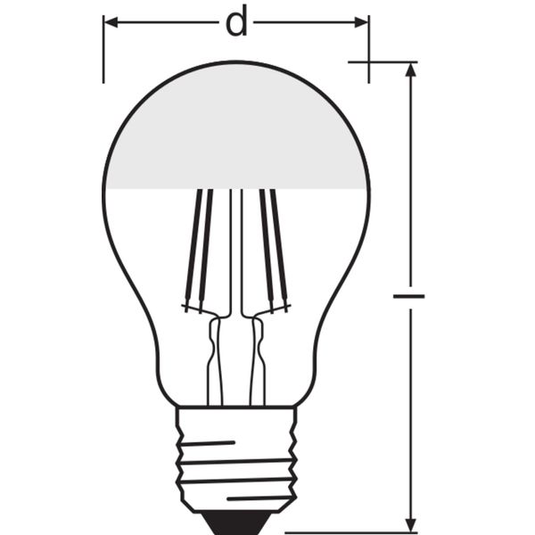 LED CLASSIC A MIRROR P 6.5W 827 Silver E27 image 6