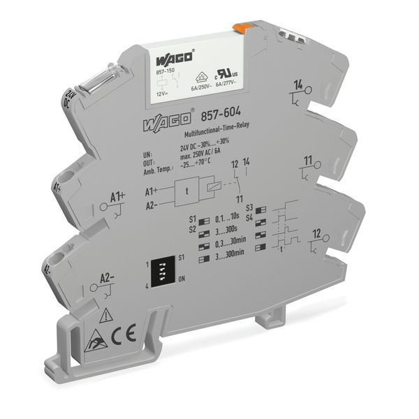 Timer relay module Nominal input voltage: 24 VDC Limiting continuous c image 1