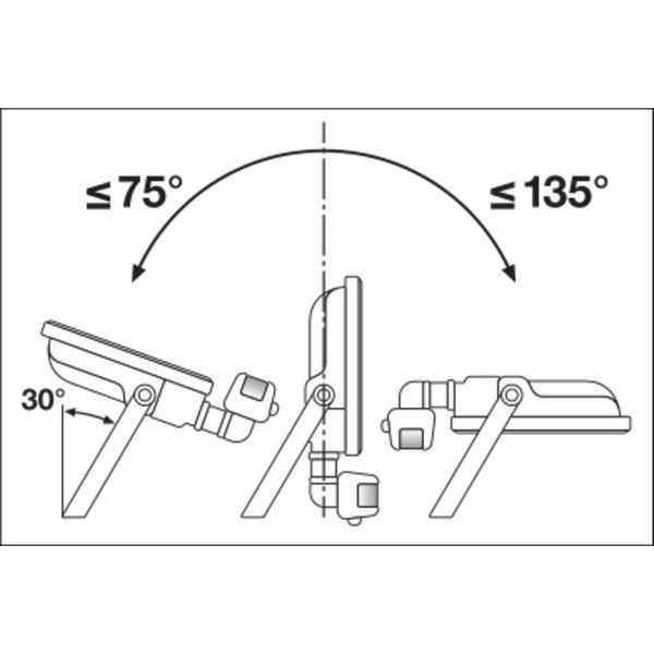 FLOODLIGHT SENSOR 50 W 4000 K SYM 100 S BK image 9