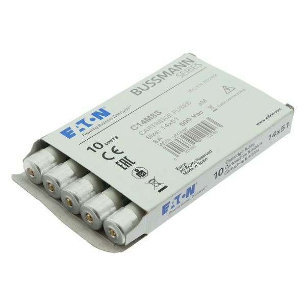 Fuse-link, LV, 8 A, AC 500 V, 14 x 51 mm, aM, IEC, with striker image 12