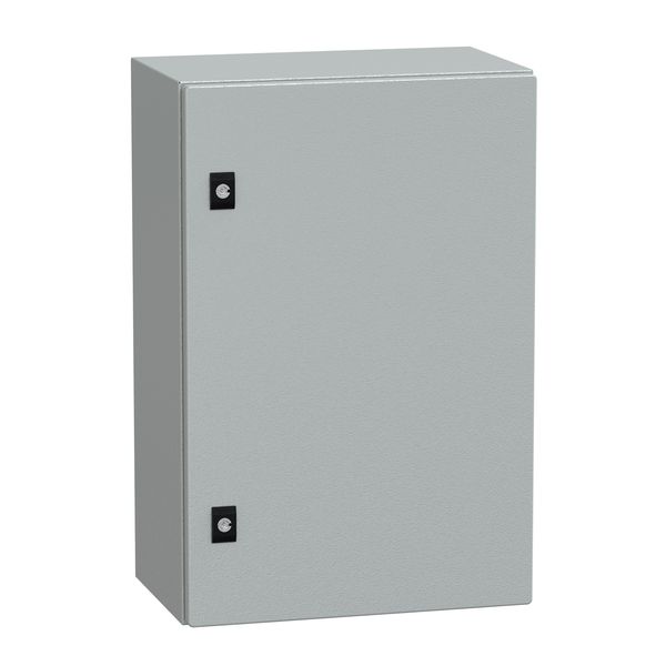 Spacial CRN plain door with mount.plate. H600xW400xD250 IP66 IK10 RAL7035.. image 1