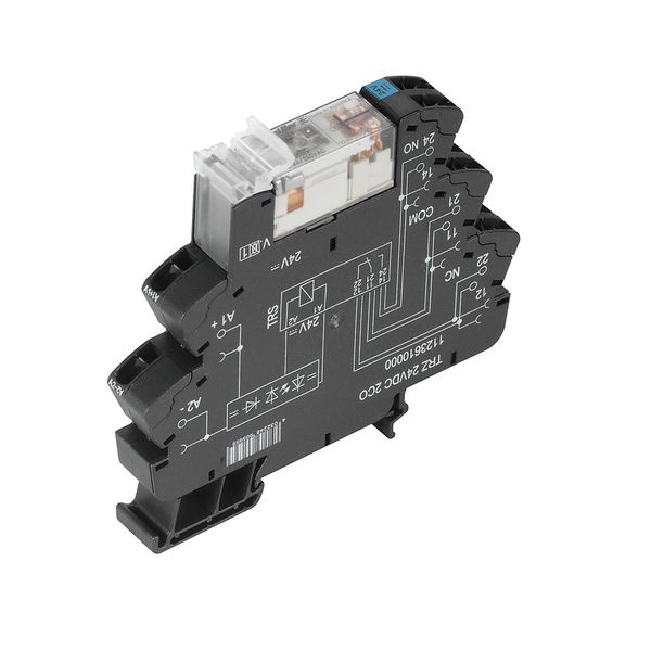 Relay module, 12 V DC ±20 %, Green LED, Free-wheeling diode, Reverse p image 2