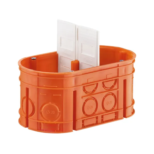 Flush mounted junction box M2x60F MULTIWALL orange image 1