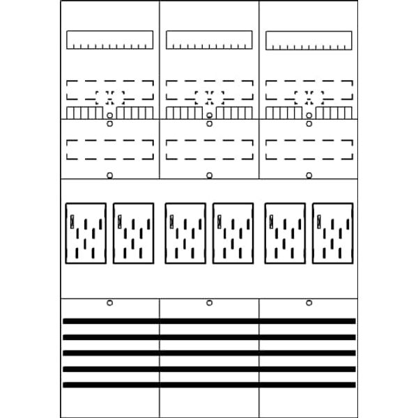 BF37B6 Meter panel, Field width: 3, Rows: 0, 1050 mm x 750 mm x 160 mm, IP2XC image 17