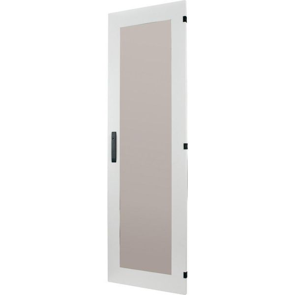 Section door with glass window, closed IP55, left or right-hinged, HxW = 1600 x 800mm, grey image 5