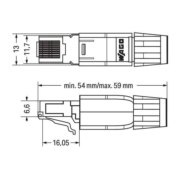 PROFINET RJ-45 connector, IP20 ETHERNET 10/100 Mbit/s for field assemb image 4