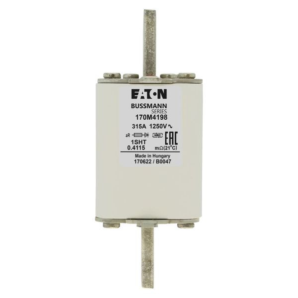 Fuse-link, high speed, 315 A, AC 1250 V, size 1, 53 x 63 x 135 mm, aR, IEC, single indicator image 6