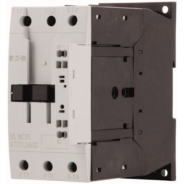 Contactor, 3 pole, 380 V 400 V 30 kW, RDC 24: 24 - 27 V DC, DC operation, Spring-loaded terminals image 3