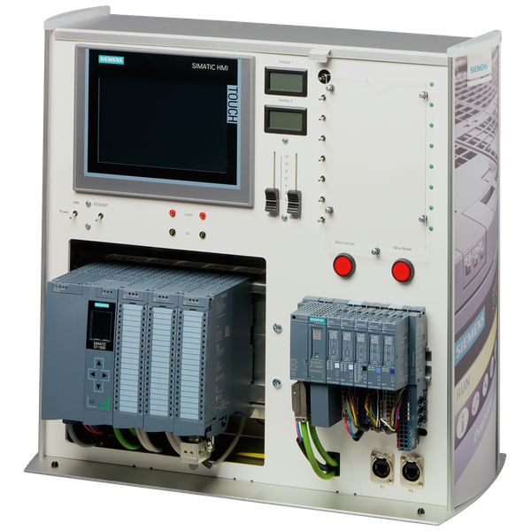 training case S7-1500 with CPU 1513F, ET 200SP, TP700, complete with simulator The training case is used to practice programming, operation and commissioning of programmable logic controllers within TIA in a practice-oriented  6ZB2310-0CW00 image 2