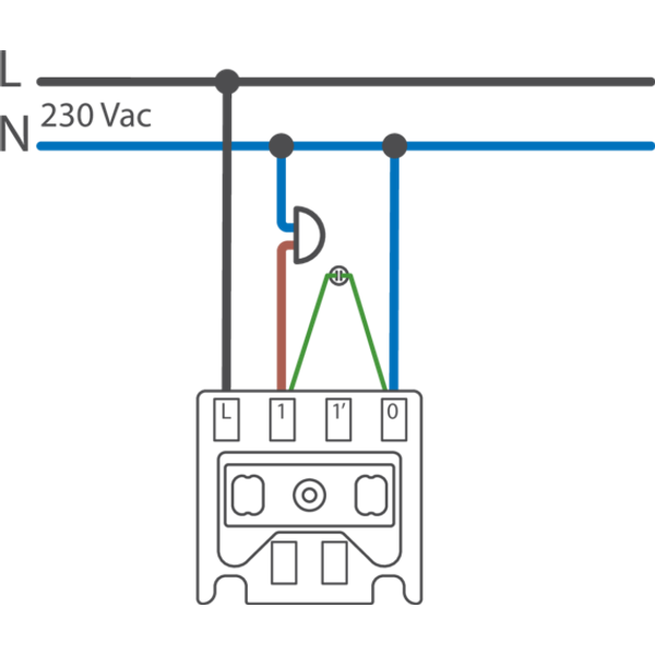 Splashproof, illuminable push button 10 A/250 Vac with transparent win image 3