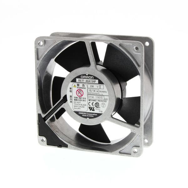 Axial Fan, plastic blade high-speed type, 120x120xt25 mm, die-cast alu image 2