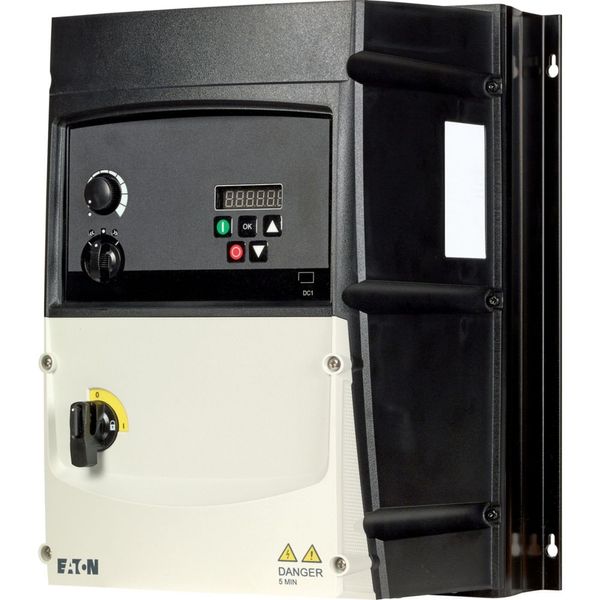 Variable frequency drive, 230 V AC, 3-phase, 30 A, 7.5 kW, IP66/NEMA 4X, Radio interference suppression filter, Brake chopper, 7-digital display assem image 9