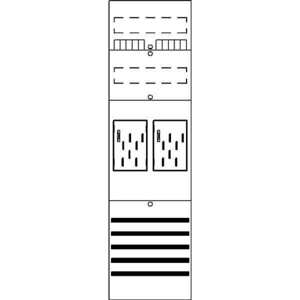 BF16A2 Meter panel, Field width: 1, Rows: 0, 900 mm x 250 mm x 160 mm, IP2XC image 21