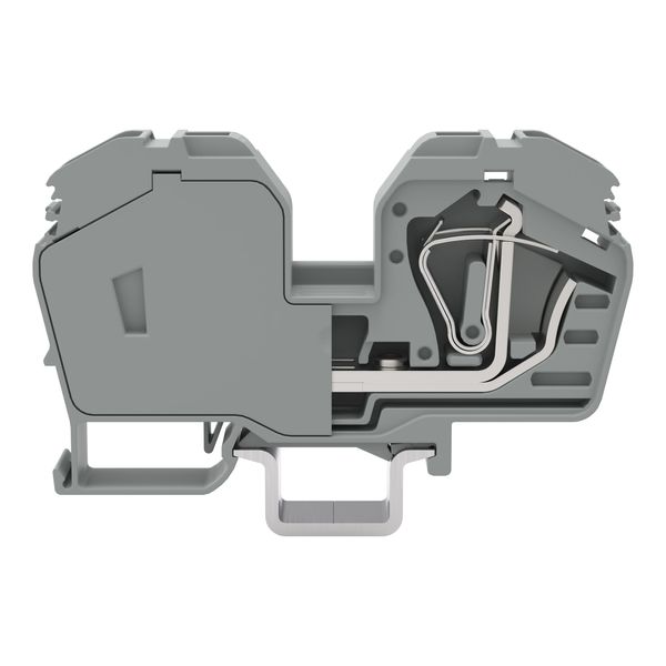 2-conductor through terminal block 35 mm² with integrated end plate gr image 1