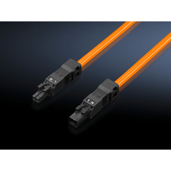 SZ Connection cable, for through-wiring, 2-pole, 100-240 V, L: 1000 mm, UL image 2