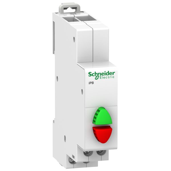 Acti9 iPB 1NO-1NC double push button green/red image 1